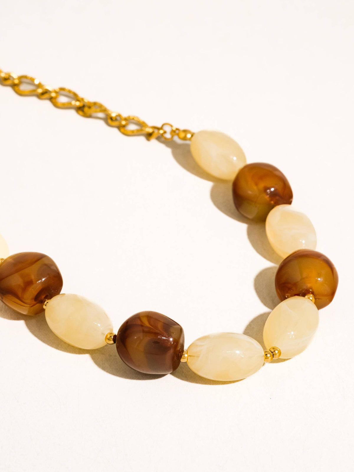 Flânerie by MAIQ Palm 18K Gold Non-Tarnish Beaded Chain Necklace