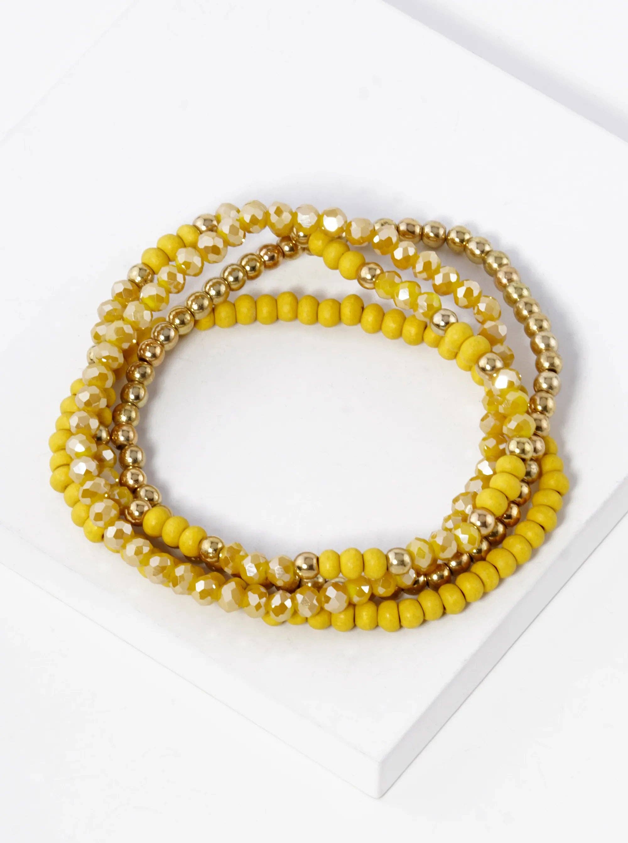 Yerr 4 Multi Beads Stackable Stretch Bracelet