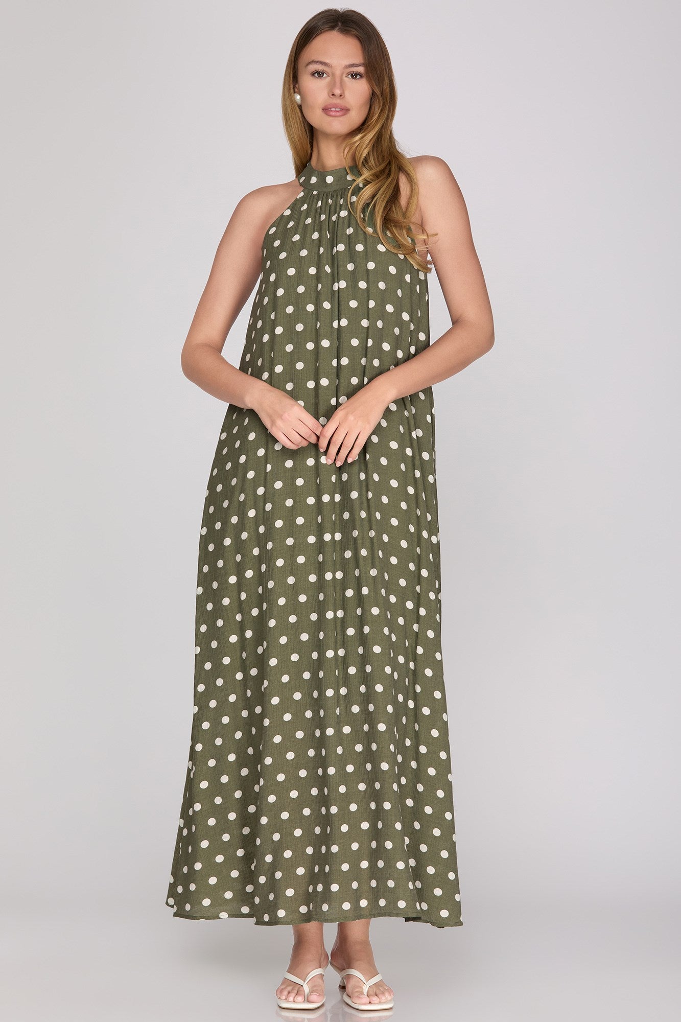 Solar Polka Dot Midi Dress