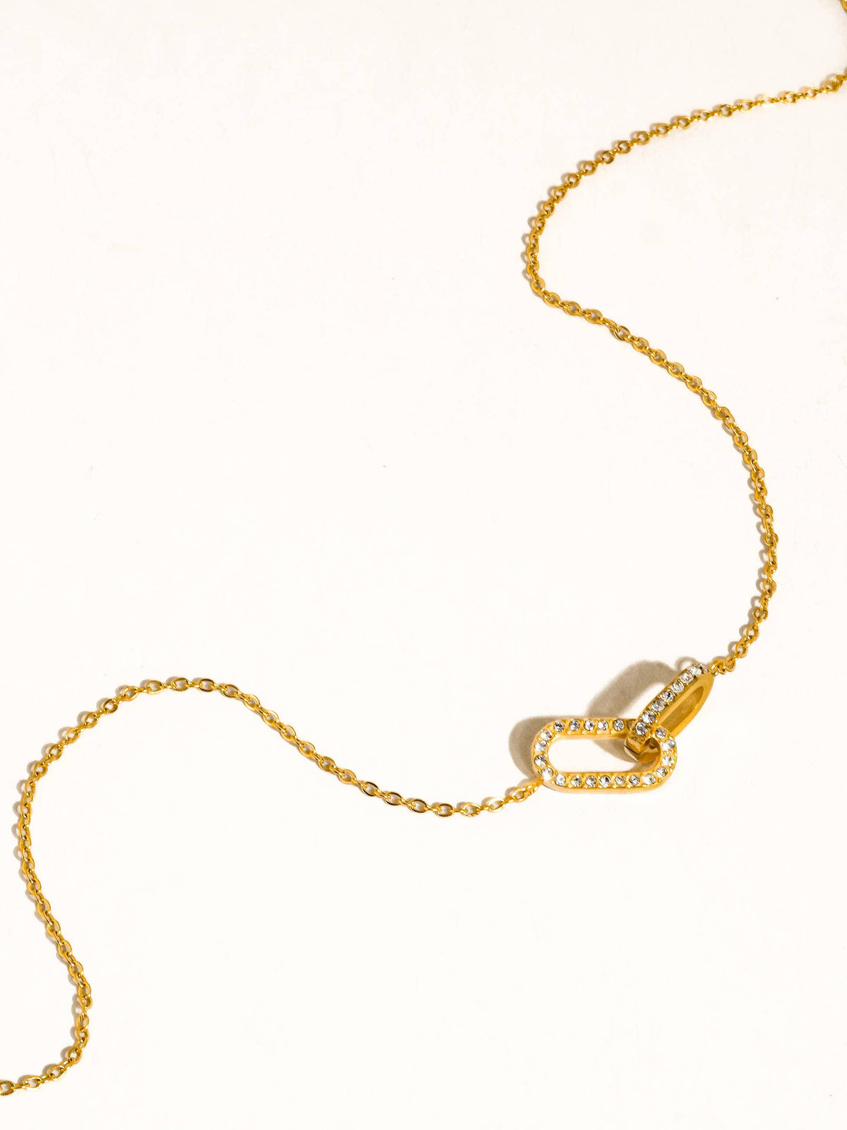 Flânerie by MAIQ Priamo 18K Gold Non-Tarnish CZ Chain Necklace