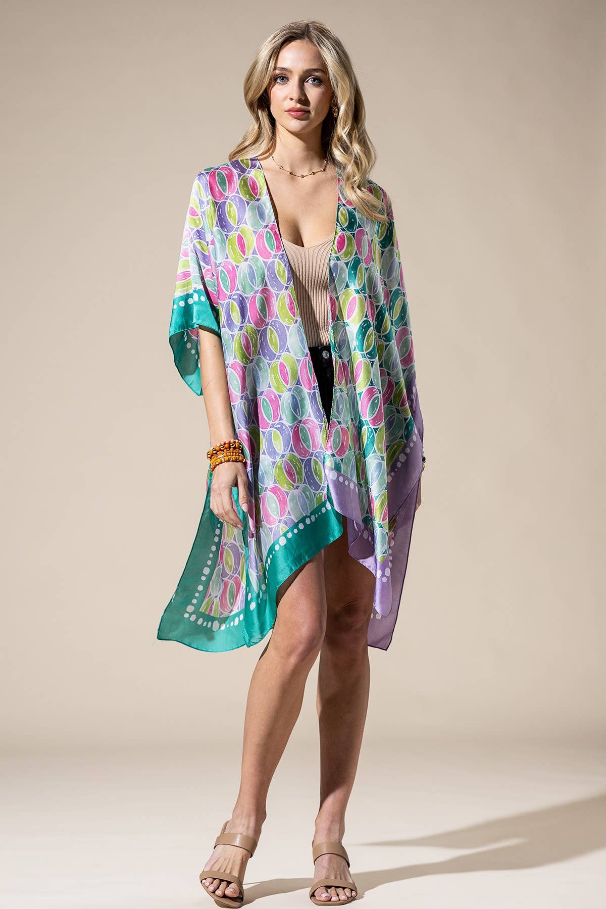 Herb Abstract Print Silky Feel Kimono DEAL OF THE WEEK!