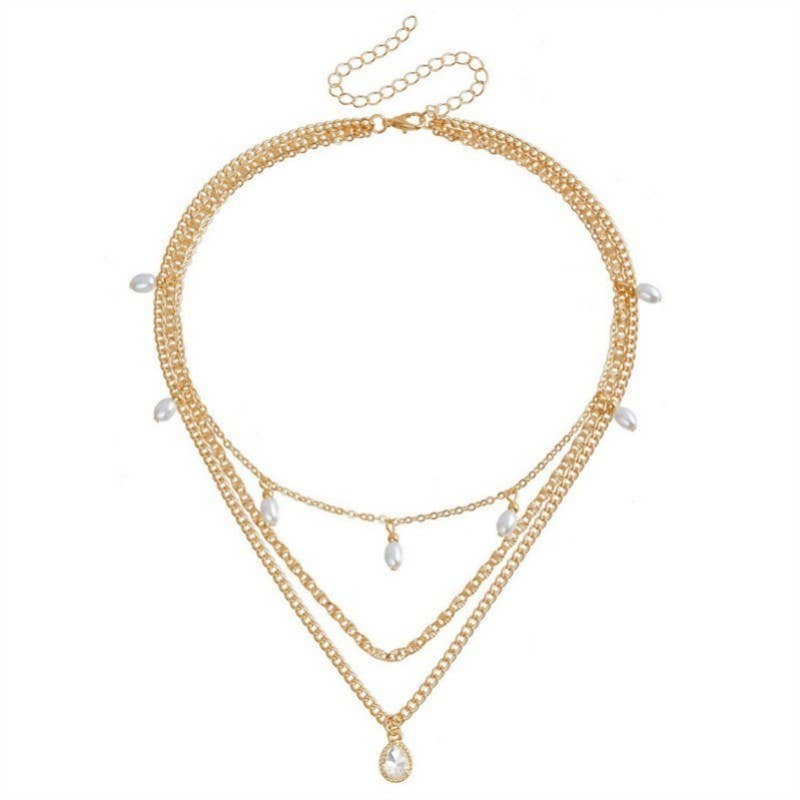 Cristopher Teardrop Charm Necklace