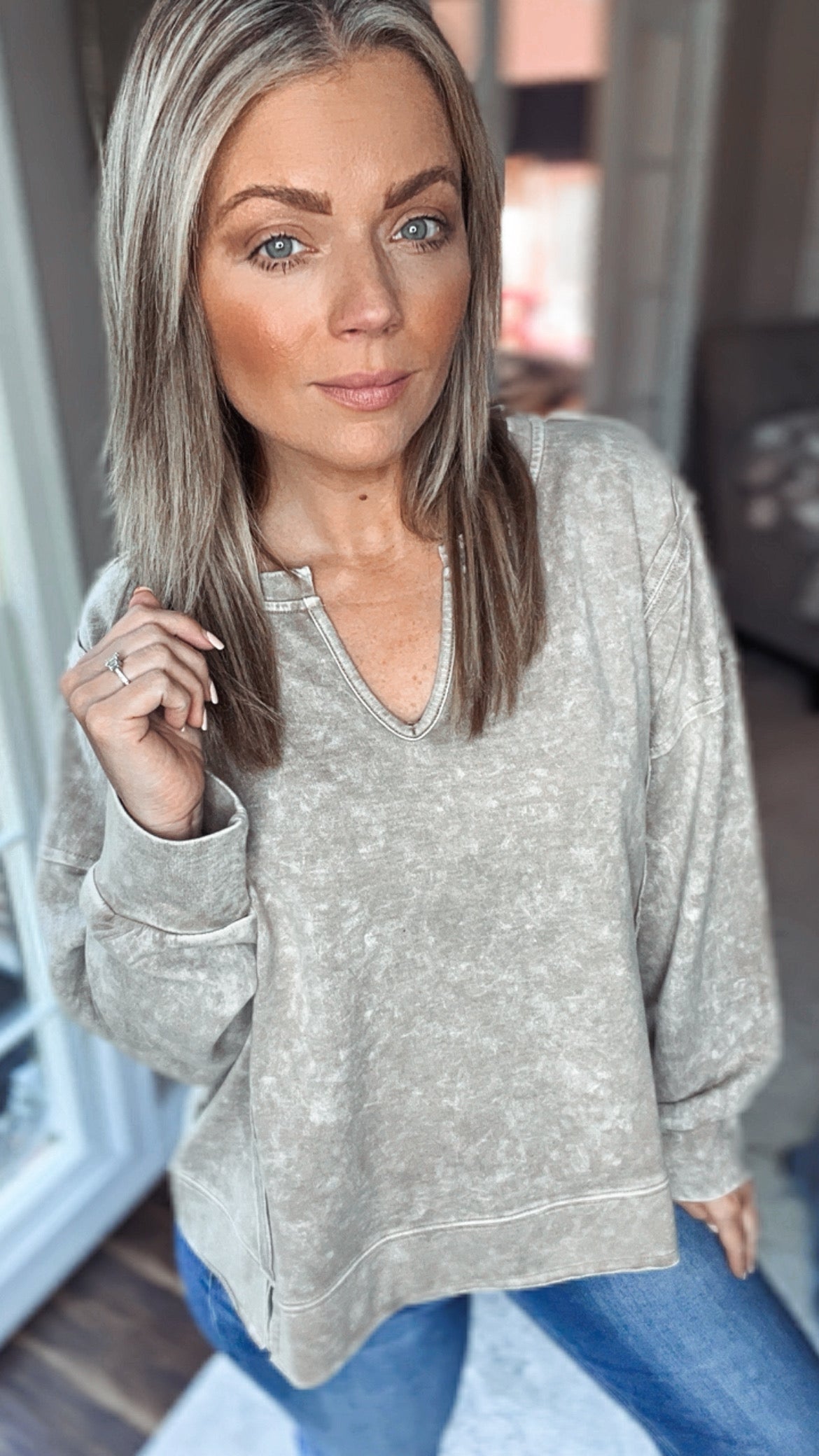 Sanka Exposed Seam Top