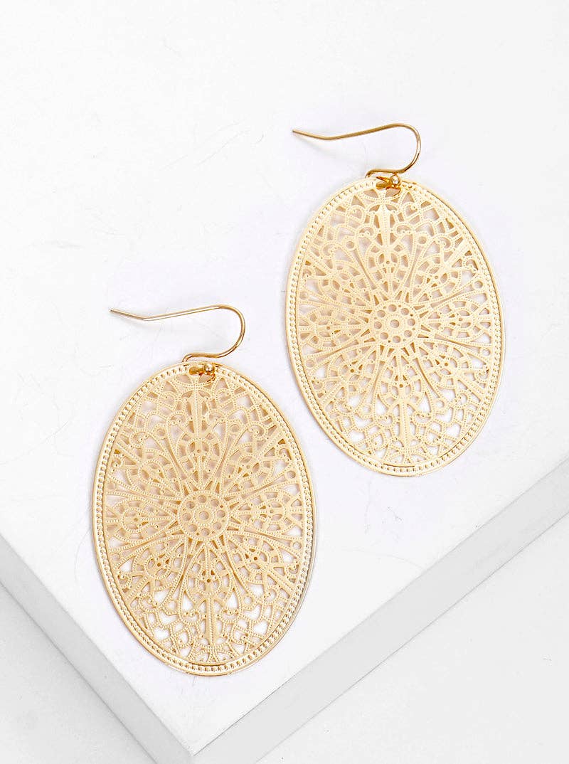 Yurk Filigree Dangle Drop Earrings