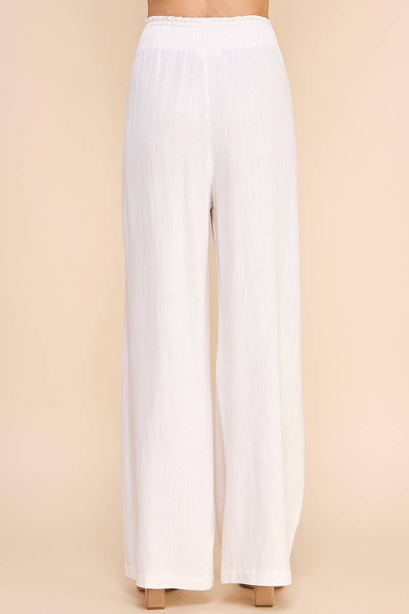 Tabitha Soft Linen Wide Leg Pants