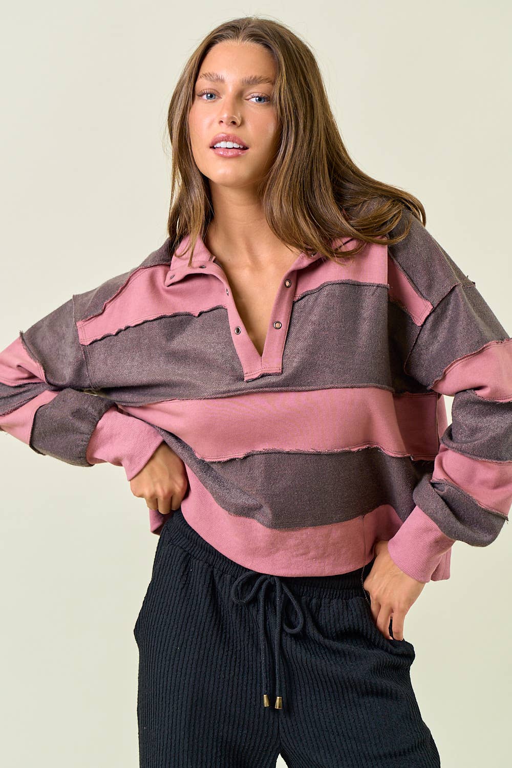 Lafner Terry Colorblock Top