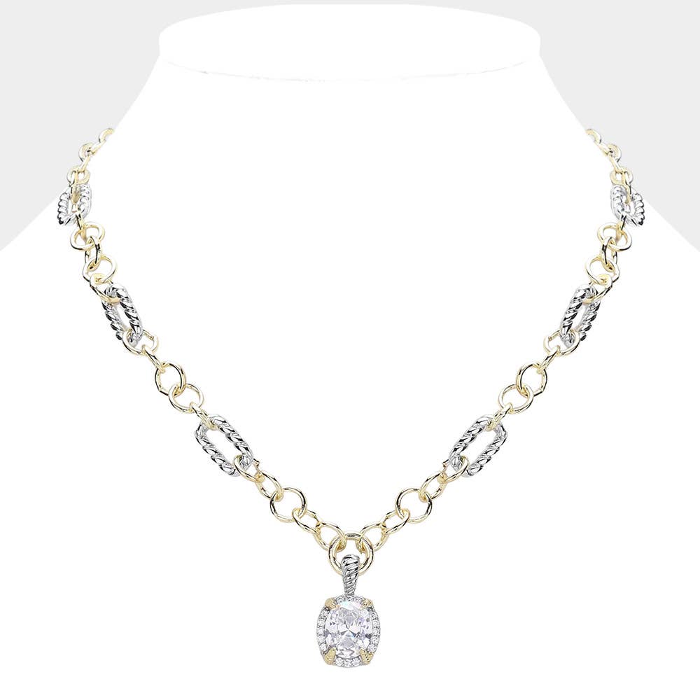 Leighton Oval Pendant Necklace