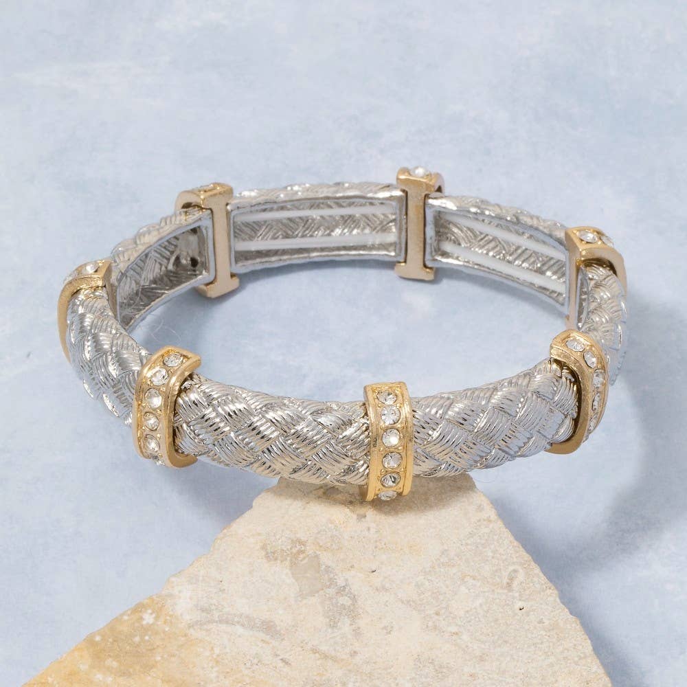 Arly Two Tone Metallic Elastic Bracelet PREORDER