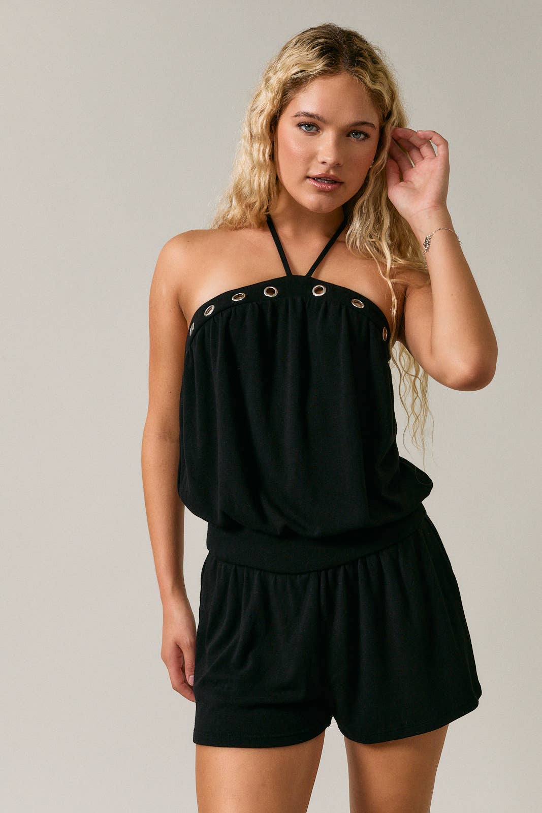 Vincent Grommet Halter Romper PREORDER