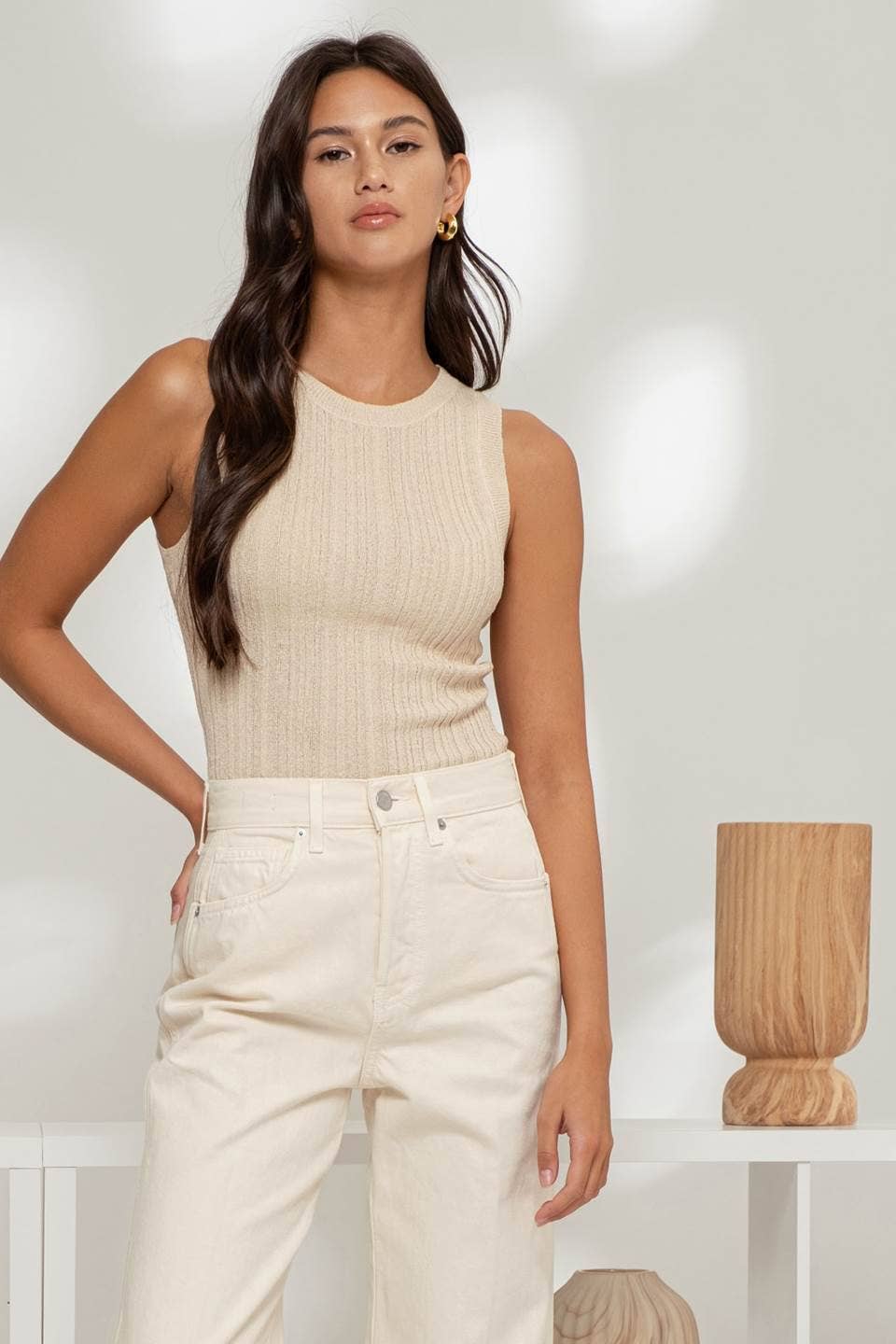Sonnie Knit Khaki Tank