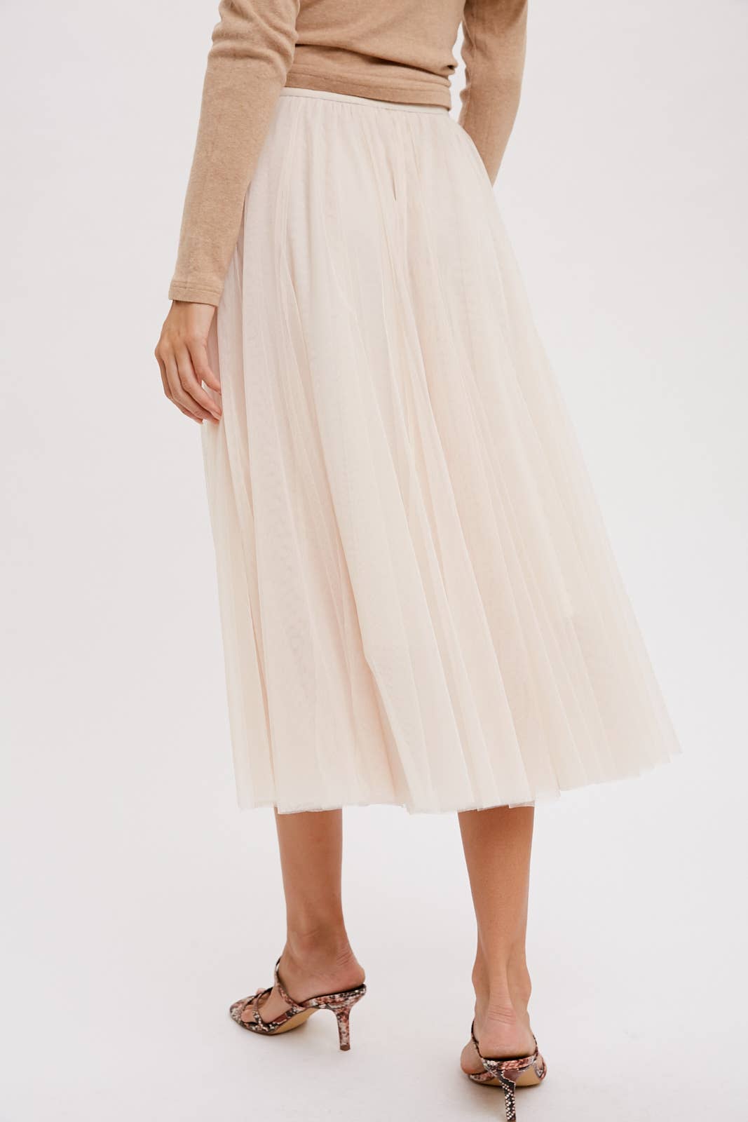 Richa Tulle Midi Skirt