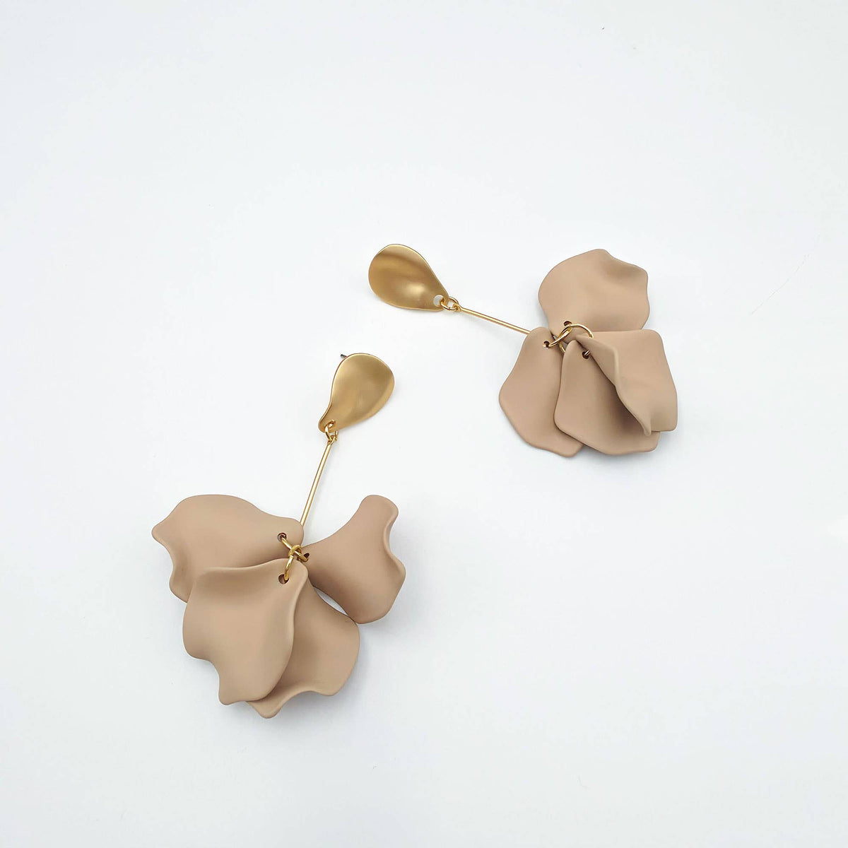 Darla Matte Petal Statement Drop Earrings