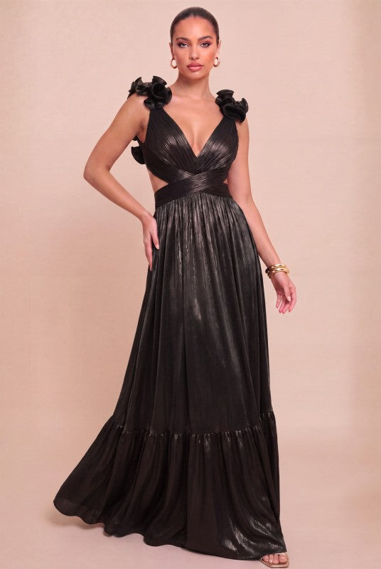 Geramina Satin Lace Up Dress