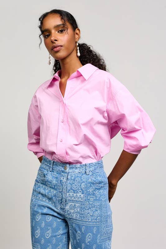Britt Poplin Long Sleeve Shirt