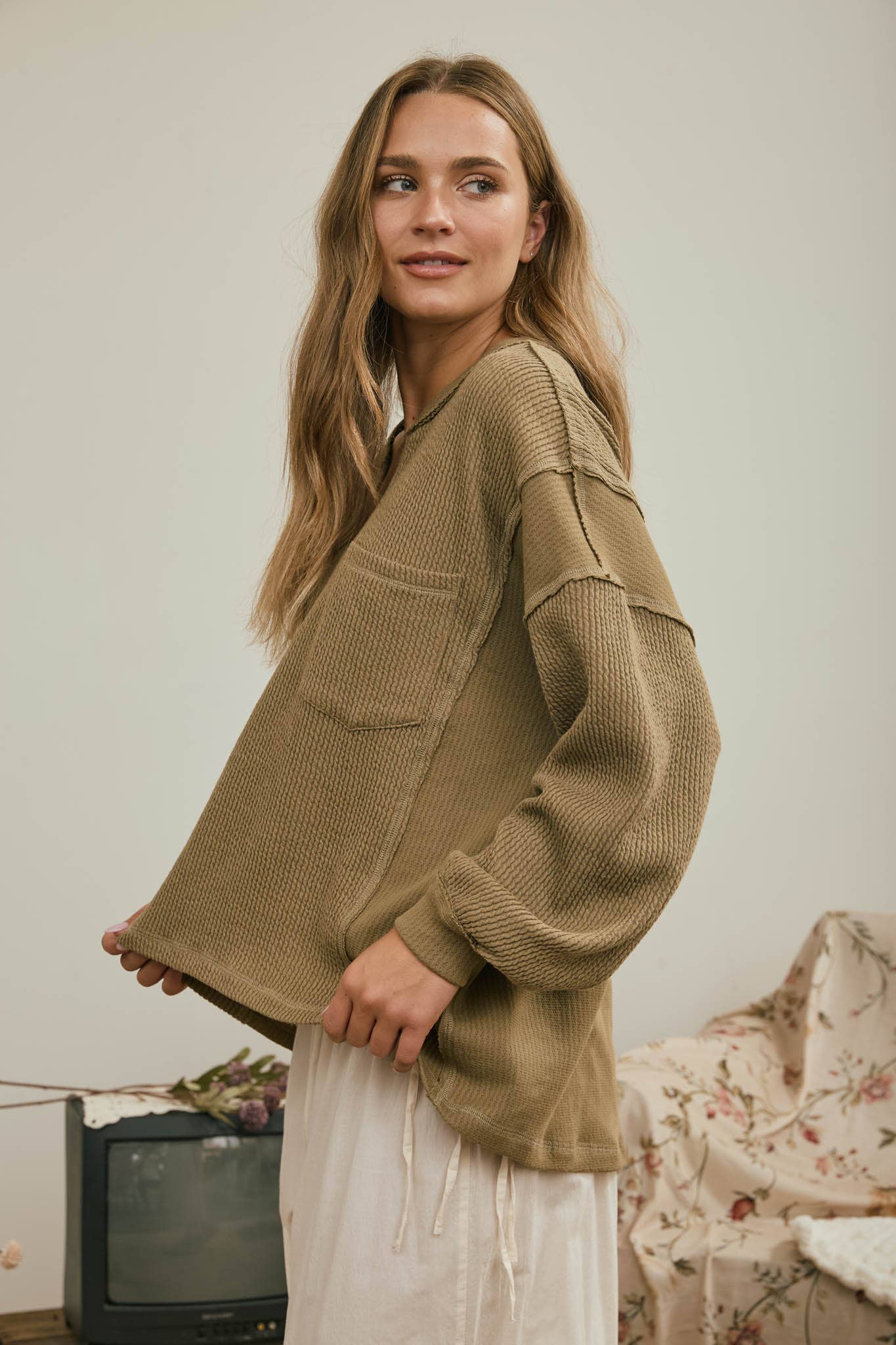 Safron Ribbed Top