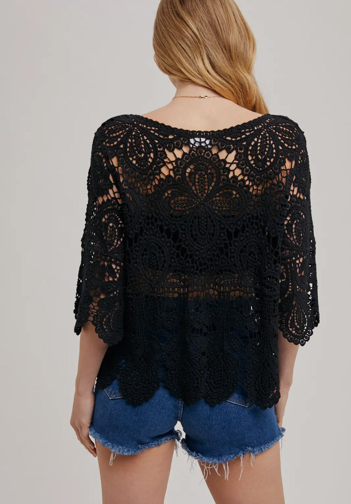 Vivica Black Crochet Top