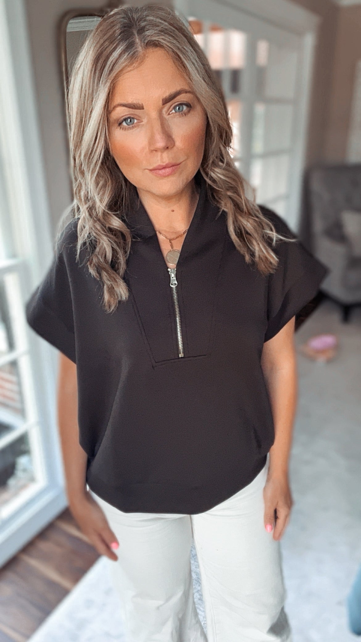 Troy Quarter Zip Top