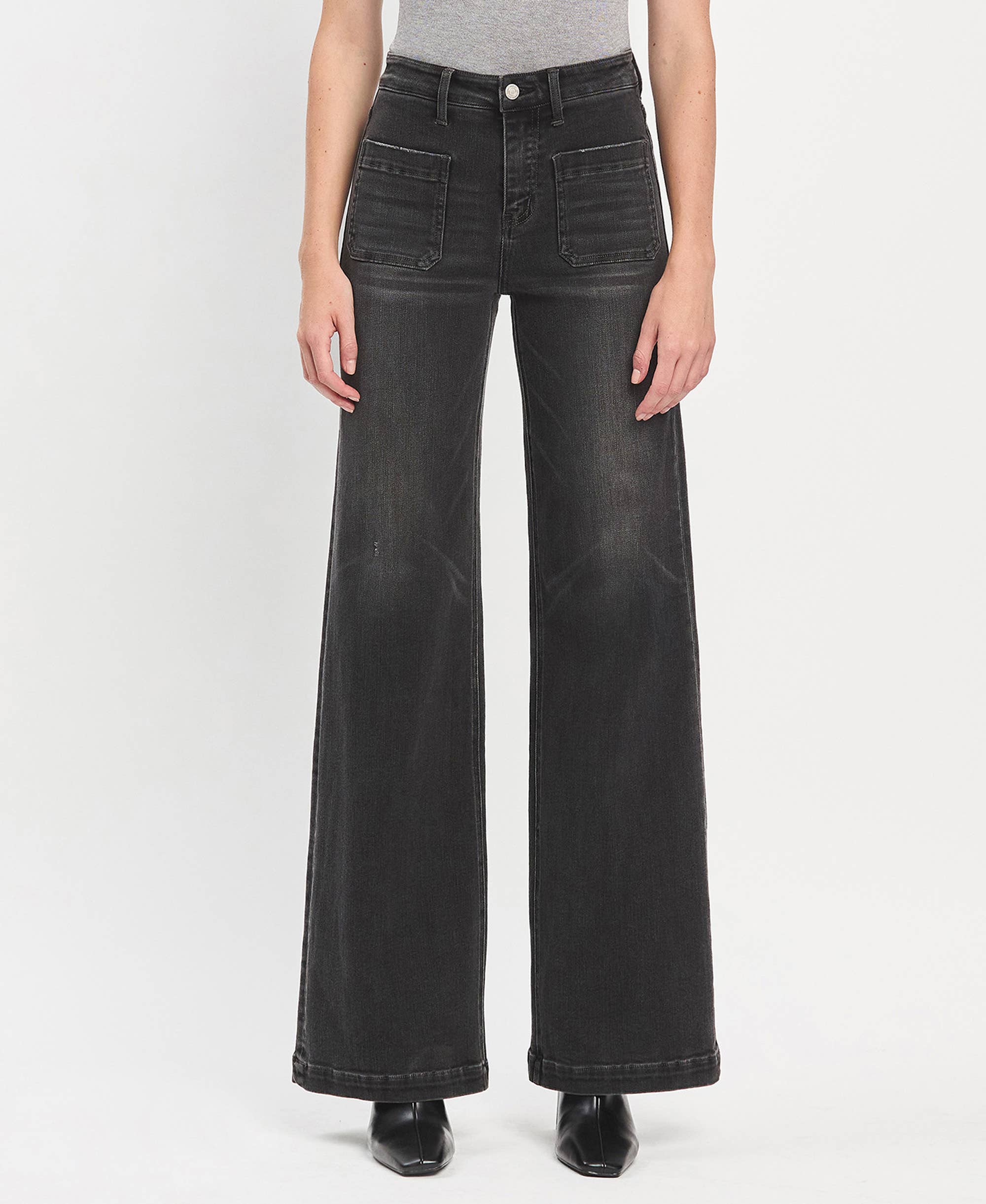 Vervet Rafferty High Rise Wide Trouser Jeans PREORDER
