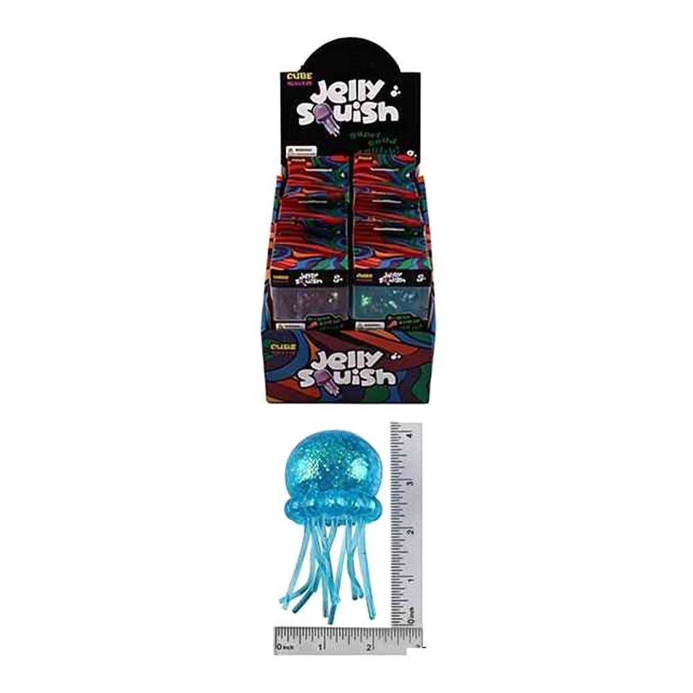 Glitter Jellyfish Squeeze Squishy Toy