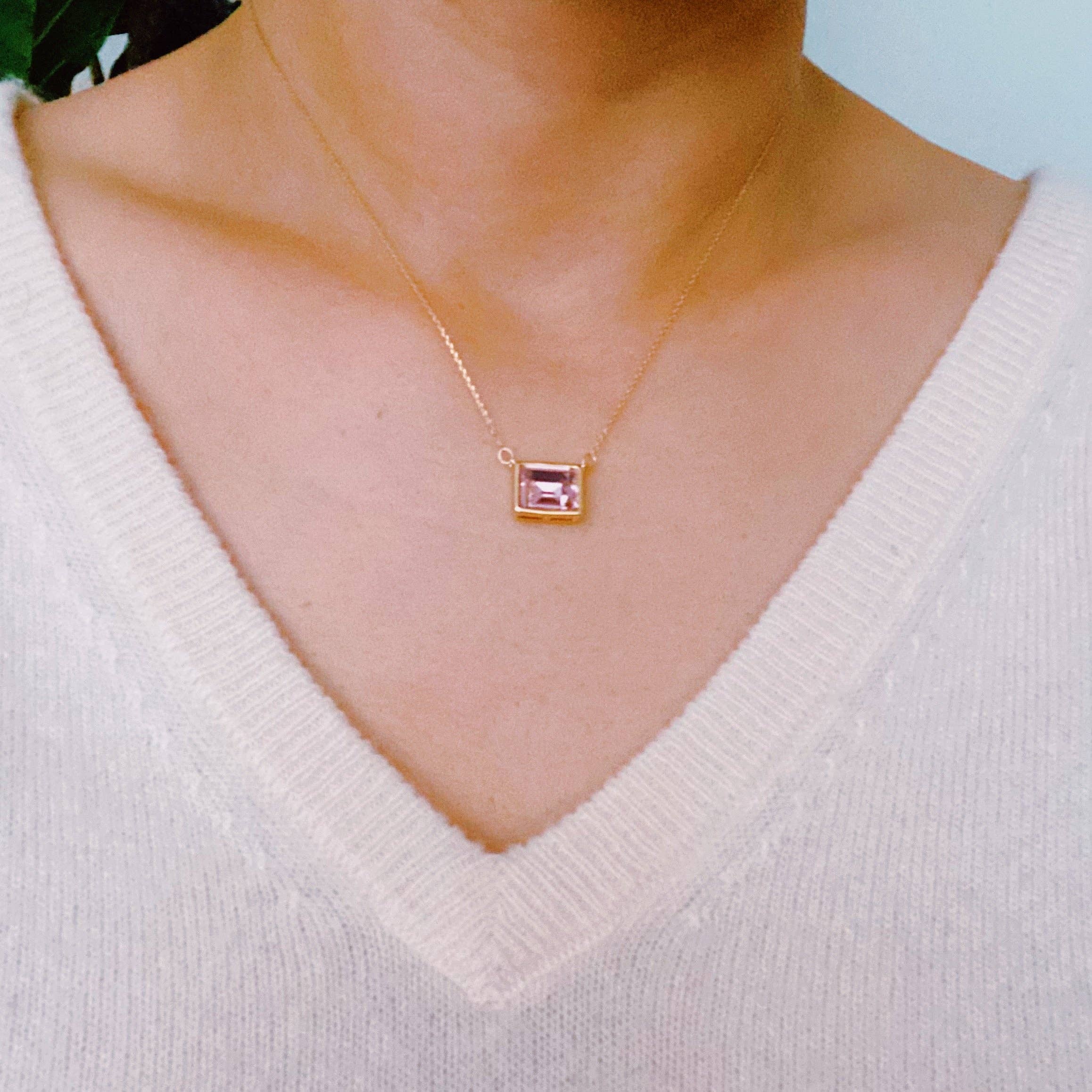 Debs Sweet Square Pendant Necklace