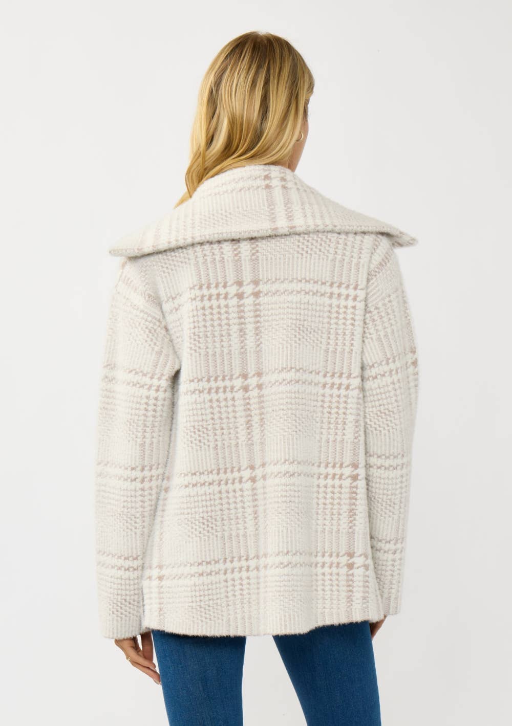 Frank Plaid Button-Up Sweater Jacket PREORDER