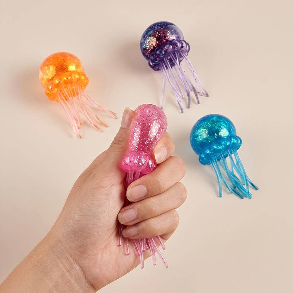 Glitter Jellyfish Squeeze Squishy Toy