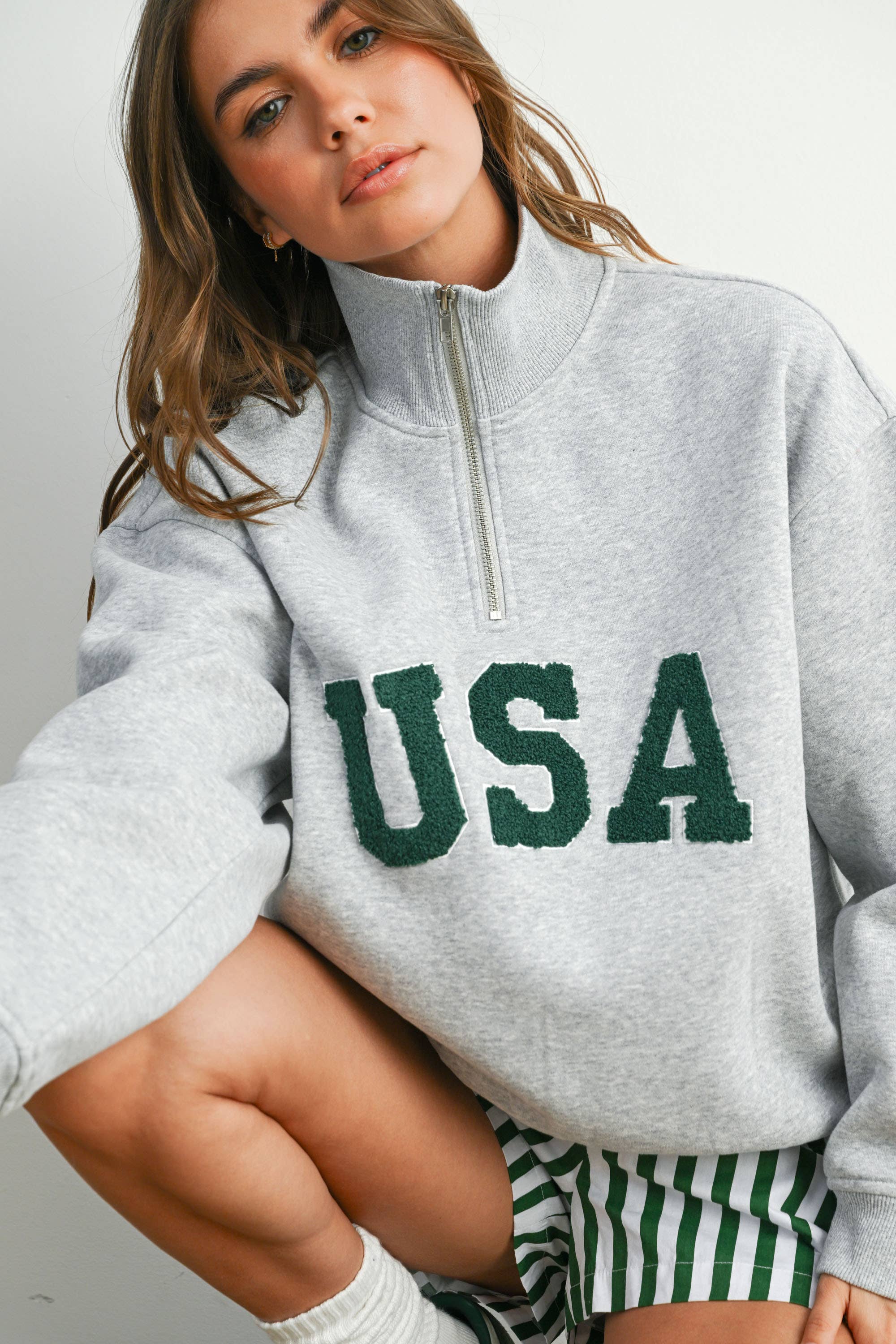Morton Quarter Zip Long Sleeve Top