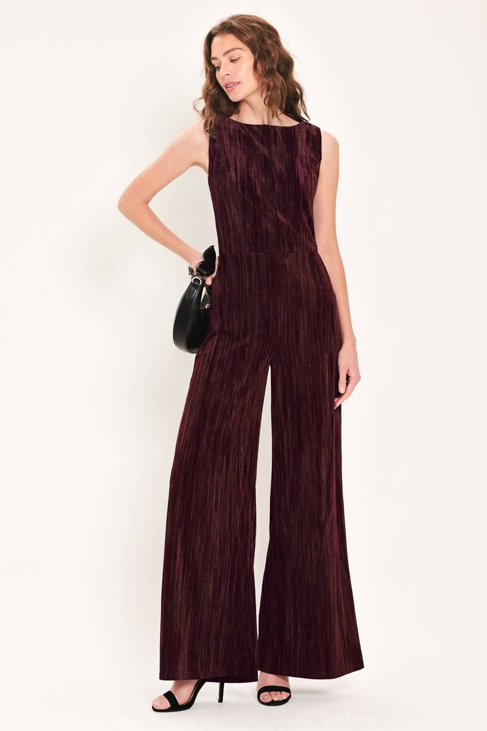 Cynthia Velvet Texture Jumpsuit
