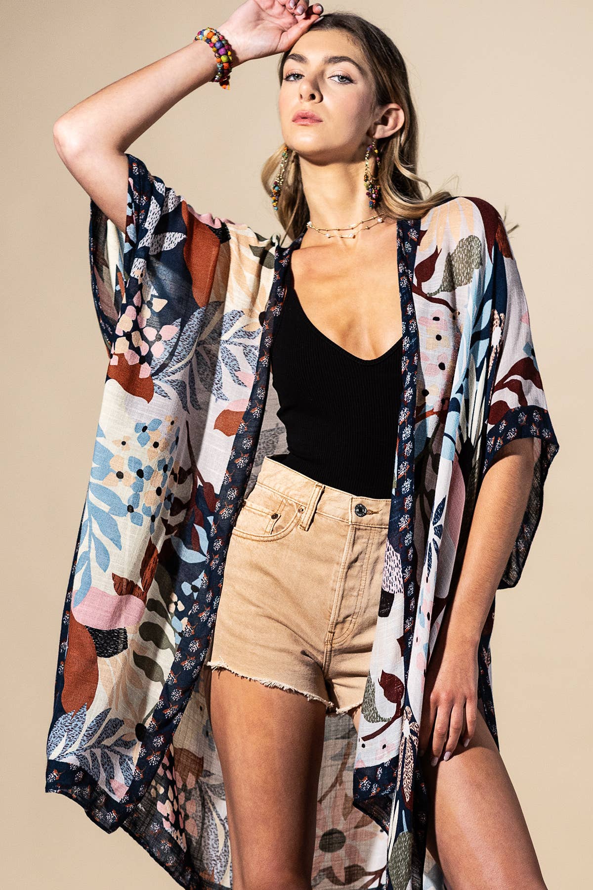 Stella Botanical Floral Viscose Kimono