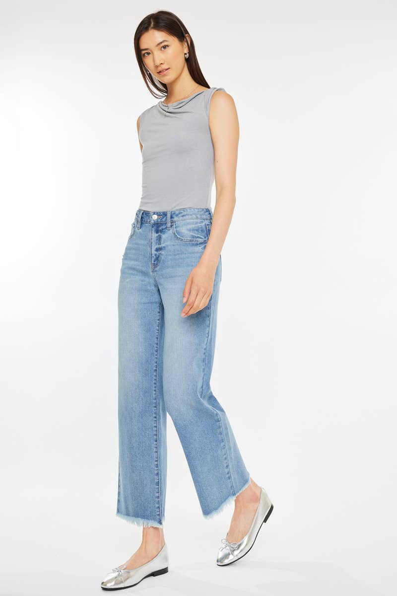 KanCan Lenni High Rise Slim Wide Leg Jeans