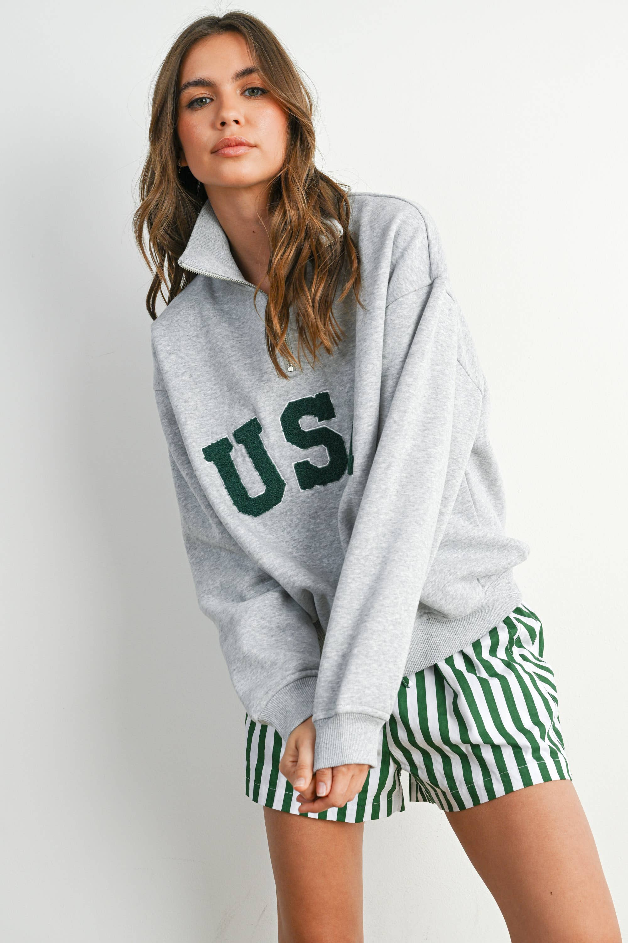 Morton Quarter Zip Long Sleeve Top