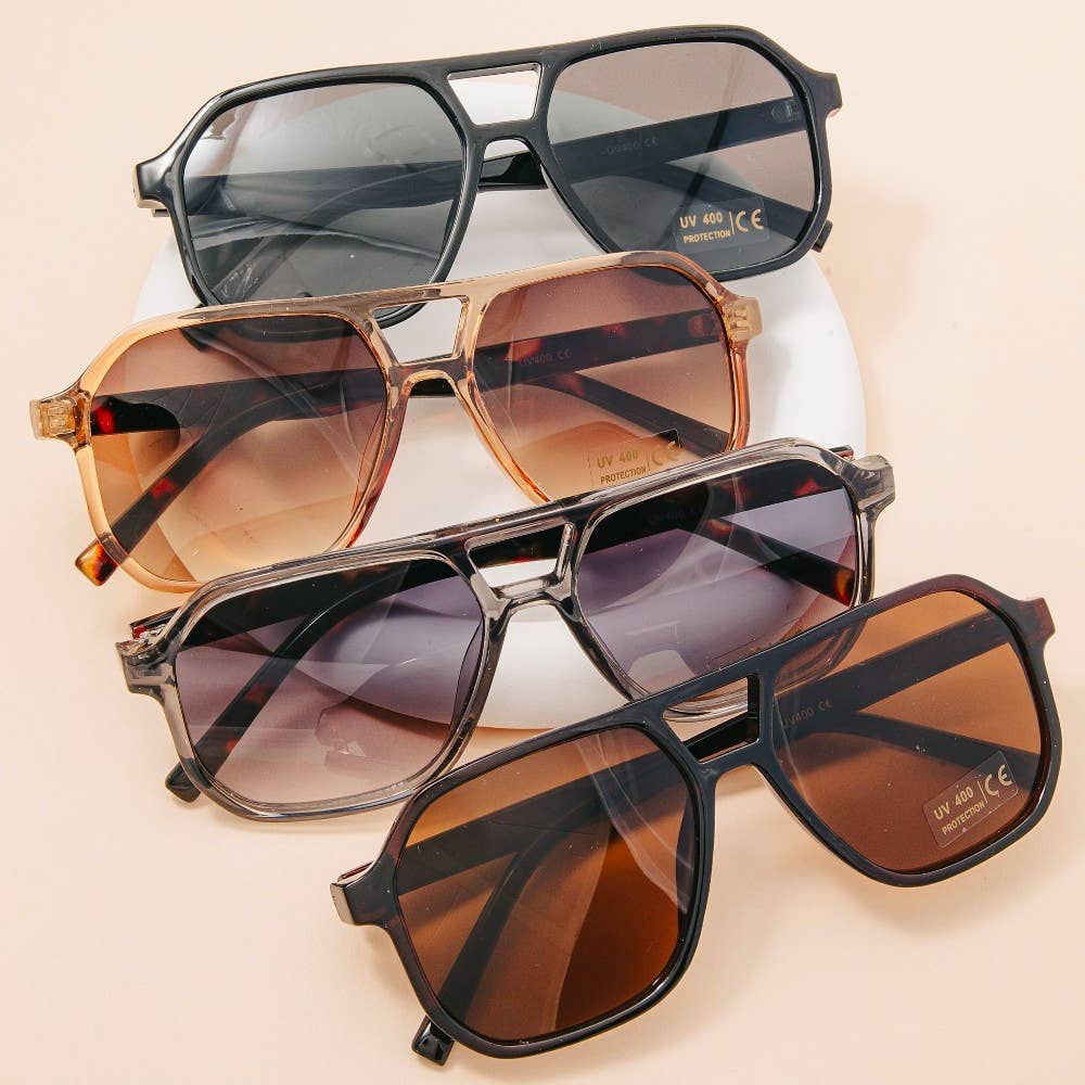 Sava Acetate Square Sunglasses Set