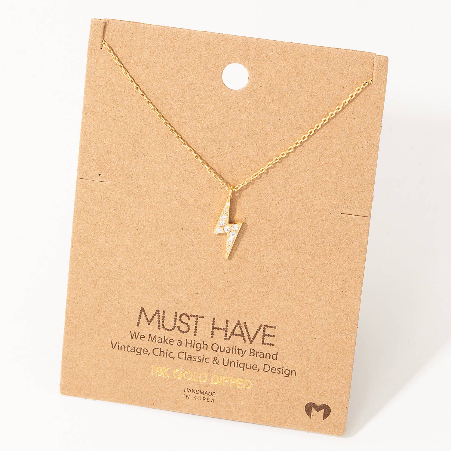 Arthur Pave Lightning Bolt Pendant Necklace