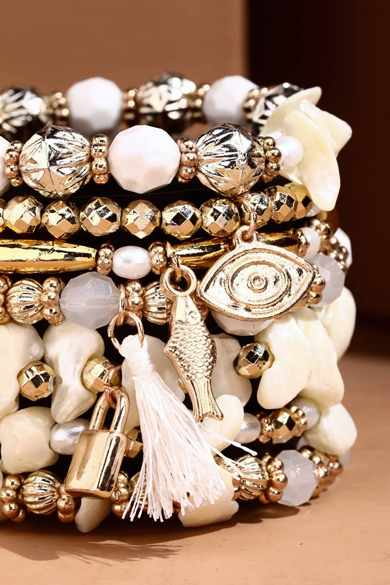 Horris Stretch Bracelet with Decorative Accents