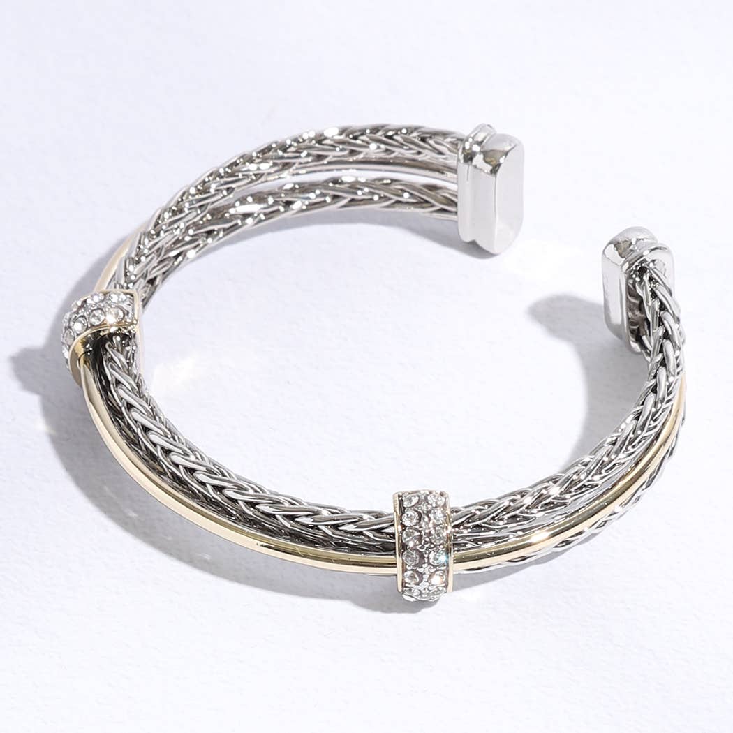 Datz Layered Wheat Chain Bracelet Cuff Bangle