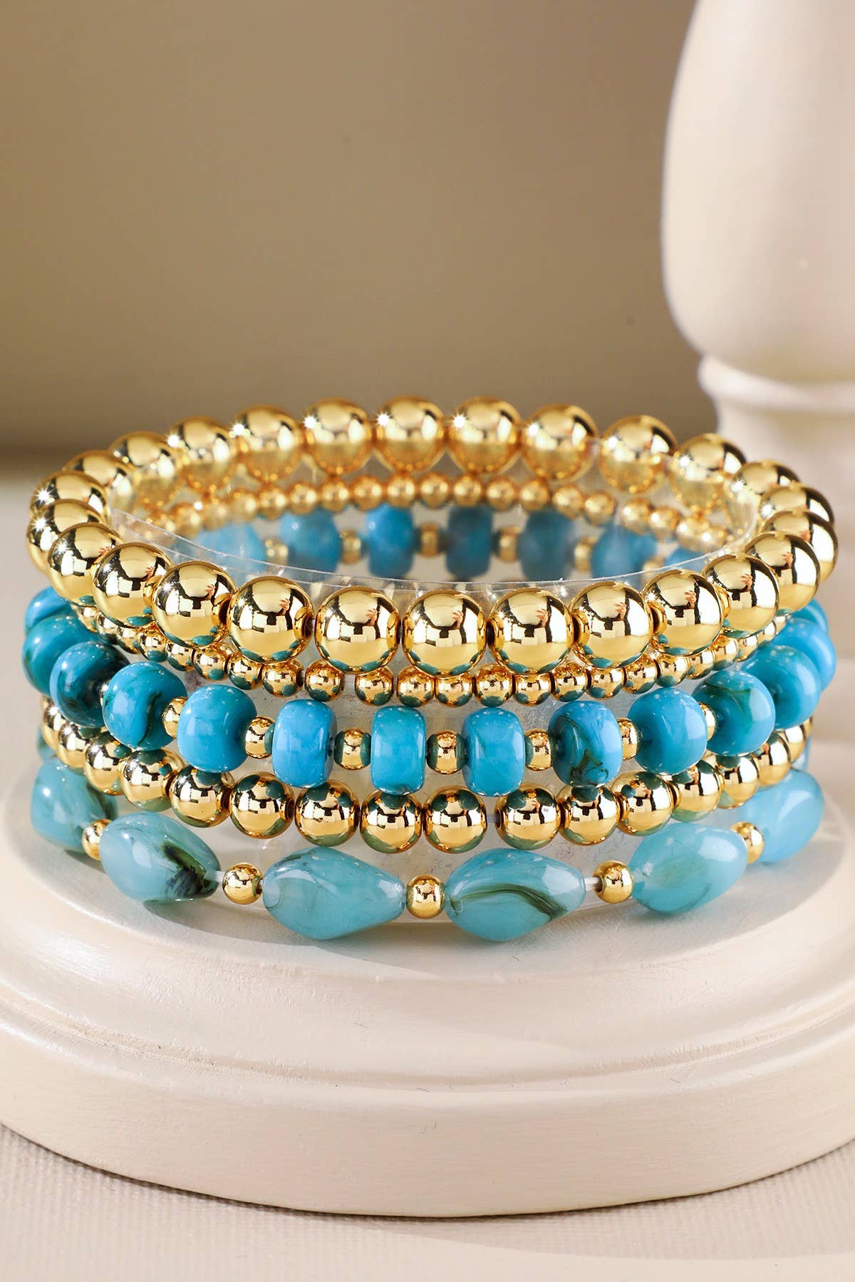 Samantha 5-1 Stretch Beaded Bracelets