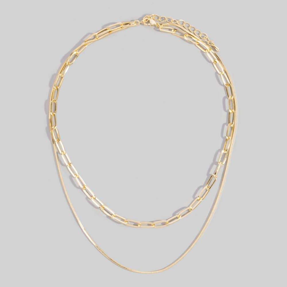 Astor Double Chain Layered Necklace