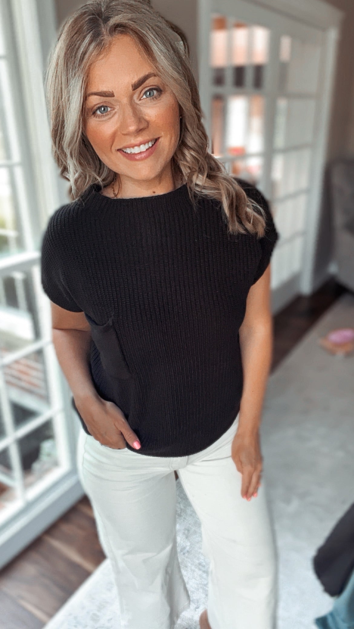 Theo Knit Pocket Top