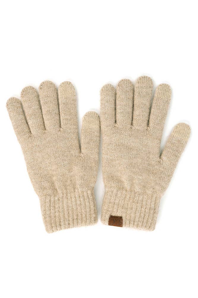 C.C Heather Knit Plain Gloves (4 Colors!)