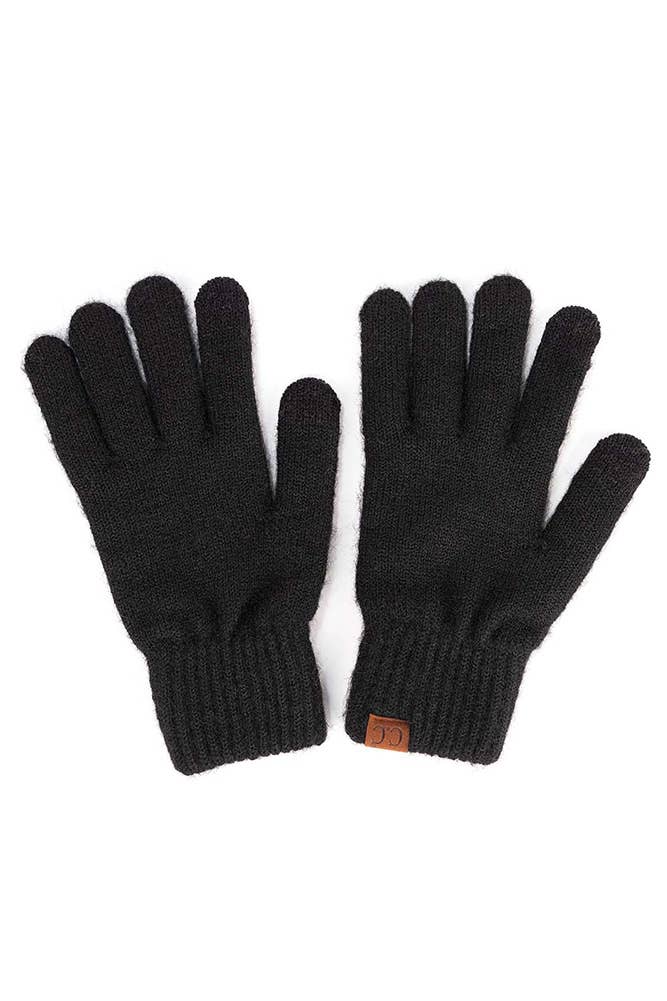 C.C Heather Knit Plain Gloves (4 Colors!)