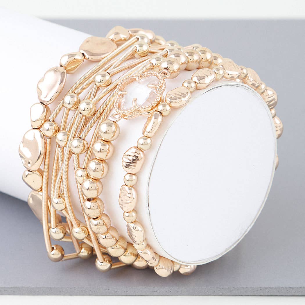 Vunn Multi Clover Coil Beaded Bracelet