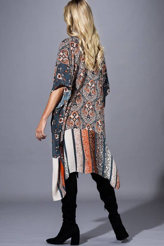 Sweeney Vintage Inspired Paisley Kimono
