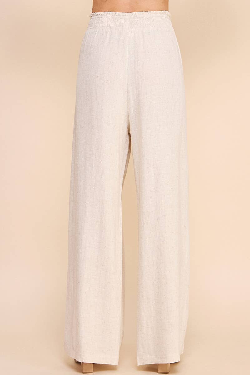 Tabitha Soft Linen Wide Leg Pants