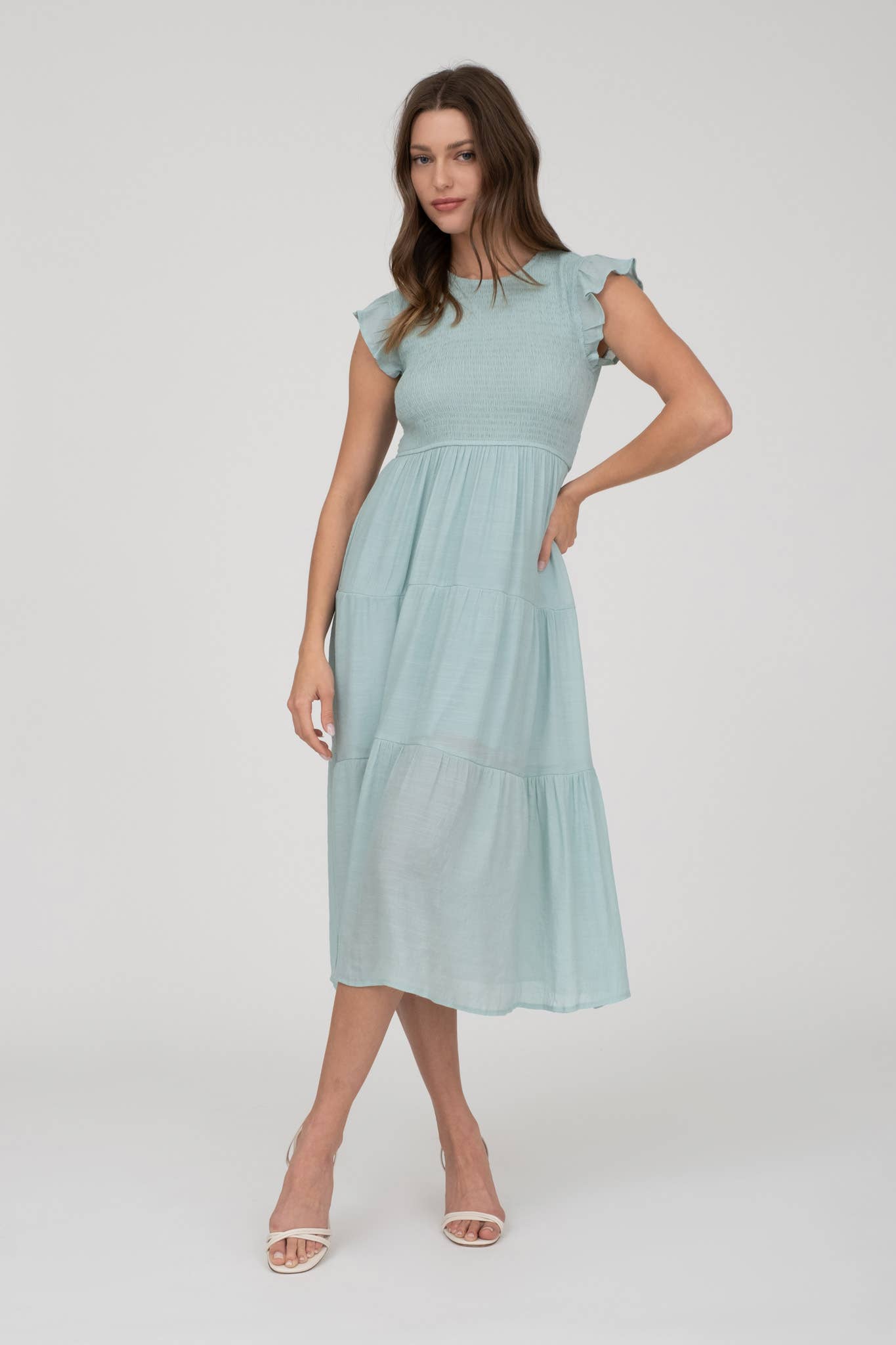 Taressa Smocked Midi Dress PREORDER