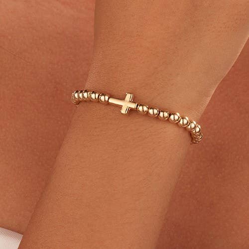 Culver Cross Ball Chain Bracelet