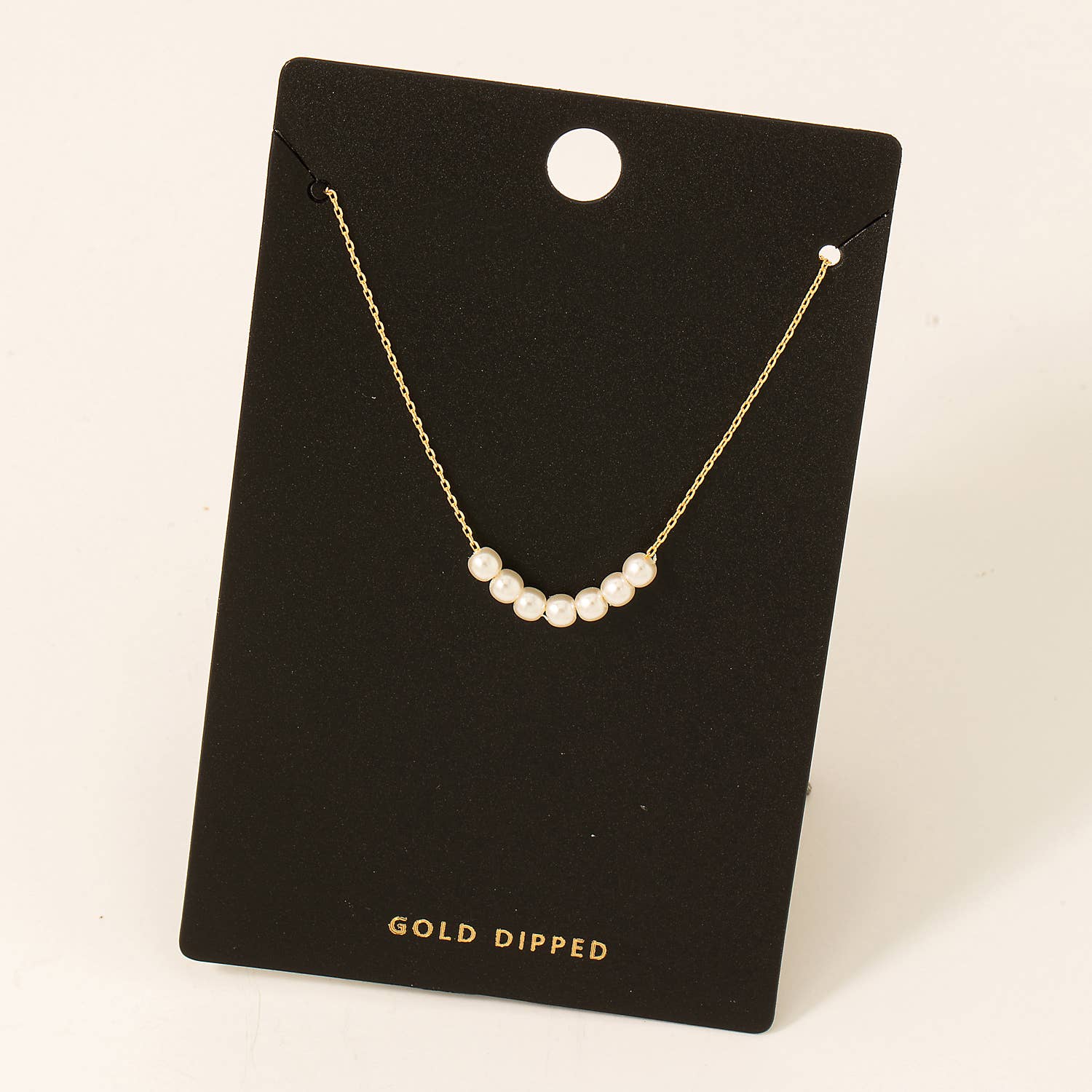 Argo Gold Dipped Multi Pearl Charm Chain Necklace