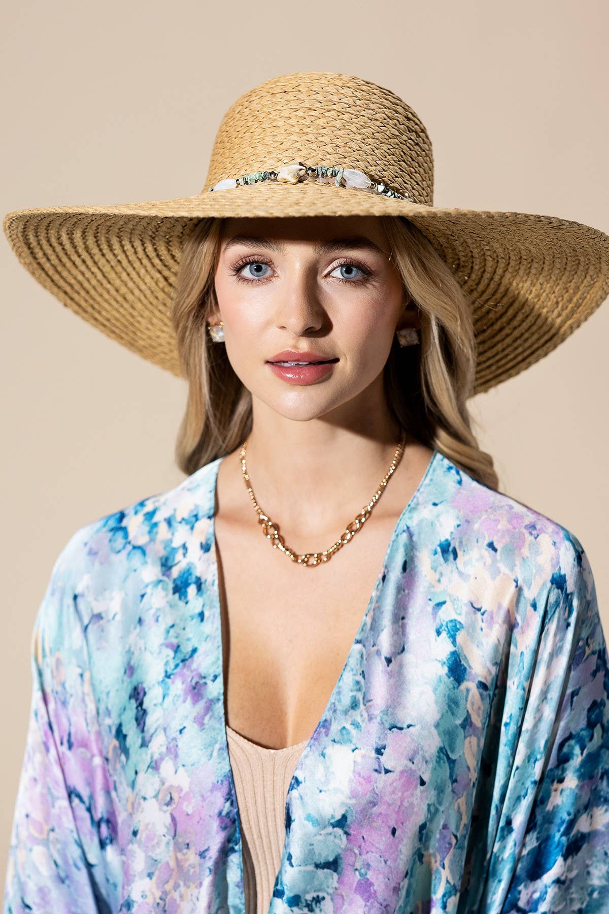 Hex Floppy Hat with Stone and Starfish Band