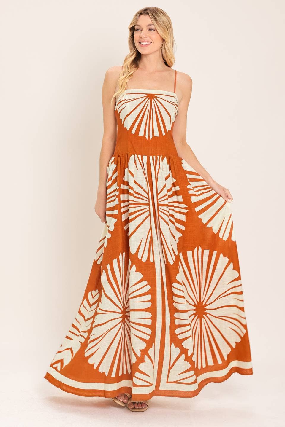 Yola Print Maxi Dress