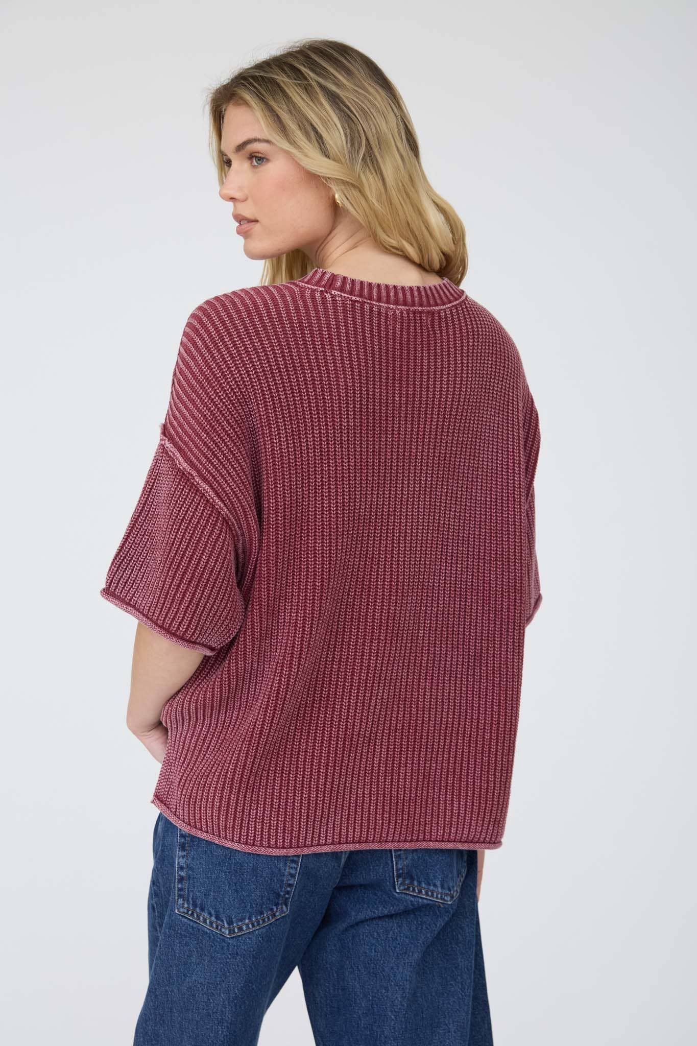 Ashburn Washed Knit Sweater Top