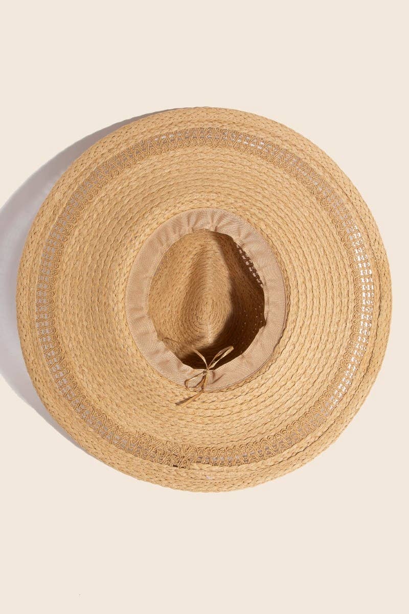 Andie Boho Flat Brim Straw Hat
